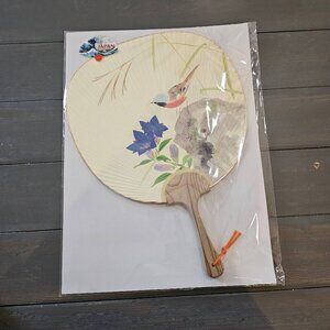 Shiomi Dansen Flower Bird Tsuyukusa Kyoto Uchiwa Fan